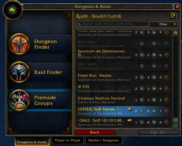 World of Warcraft SoD Boosting Example