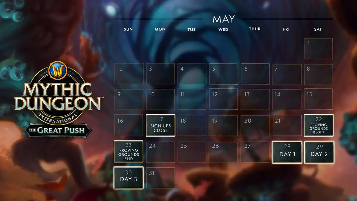 The Great Push - calendar