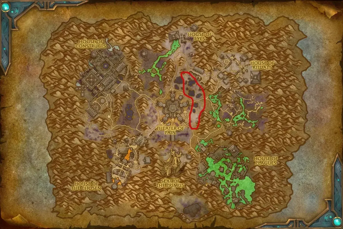 Shadowy Shank farming guide Maldraxxus route 1